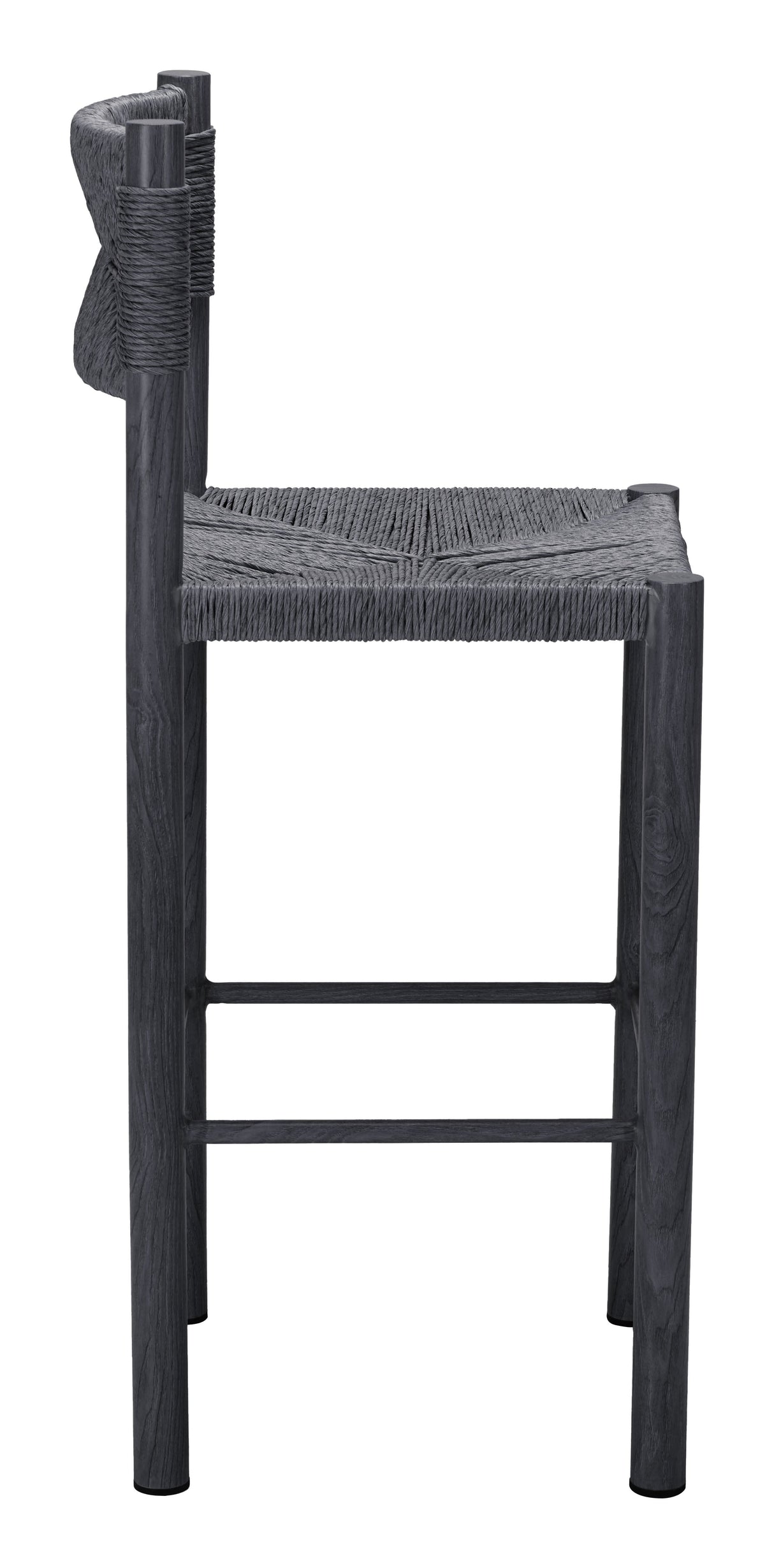 Iska Black Outdoor Barstool (Set of 2) by Zuomod at Eve Furniture