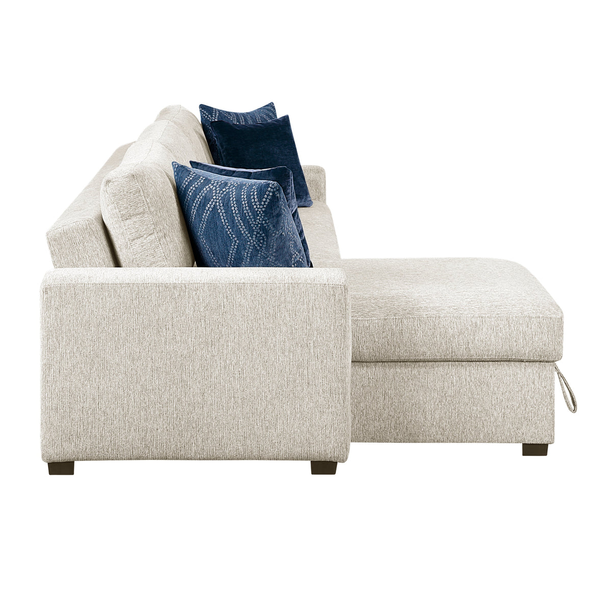 Isla Beige 3-Piece Sectional with Reversible Chaises and Hidden Storage by Homelegance at Eve Furniture