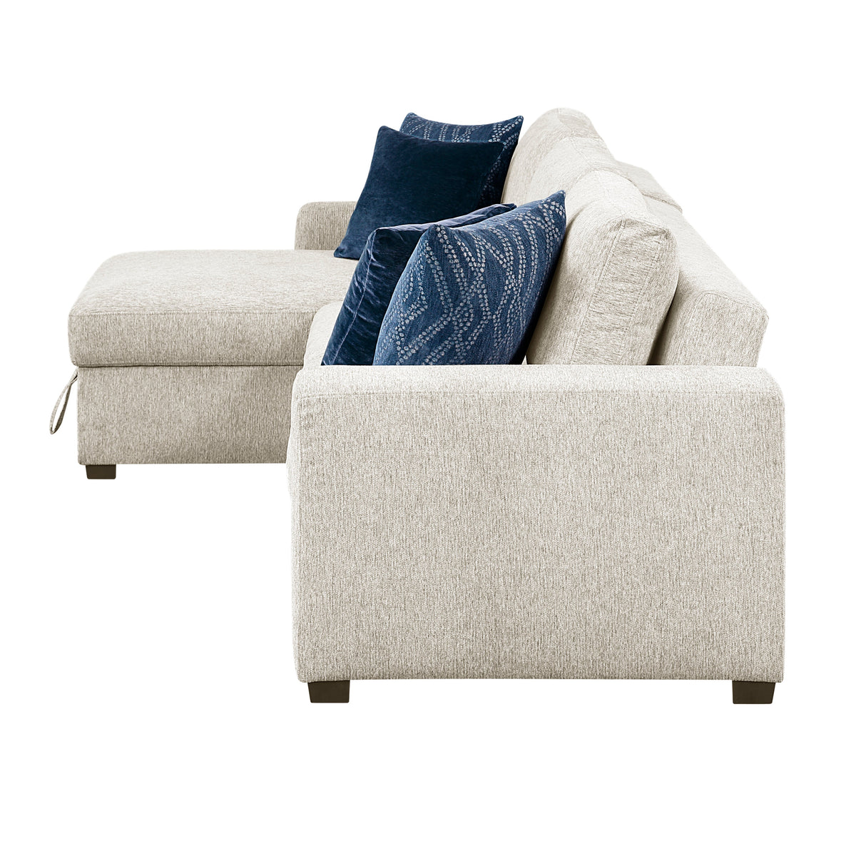 Isla Beige 3-Piece Sectional with Reversible Chaises and Hidden Storage by Homelegance at Eve Furniture