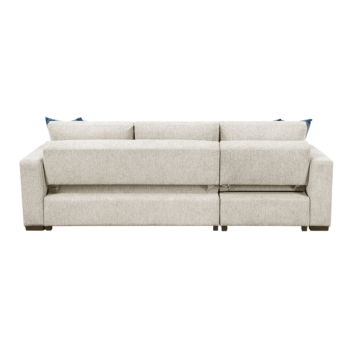 Isla Beige 3-Piece Sectional with Reversible Chaises and Hidden Storage by Homelegance at Eve Furniture