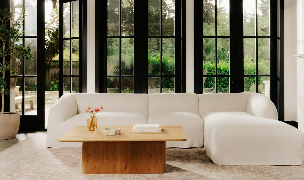 Isla Left Arm Facing Chaise Beige by Moe's Home at Eve Furniture