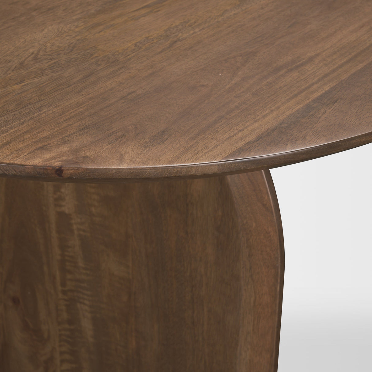 Isla Oval Dining Table w/Dark Brown Wood Top & Arched Legs by Mercana at Eve Furniture