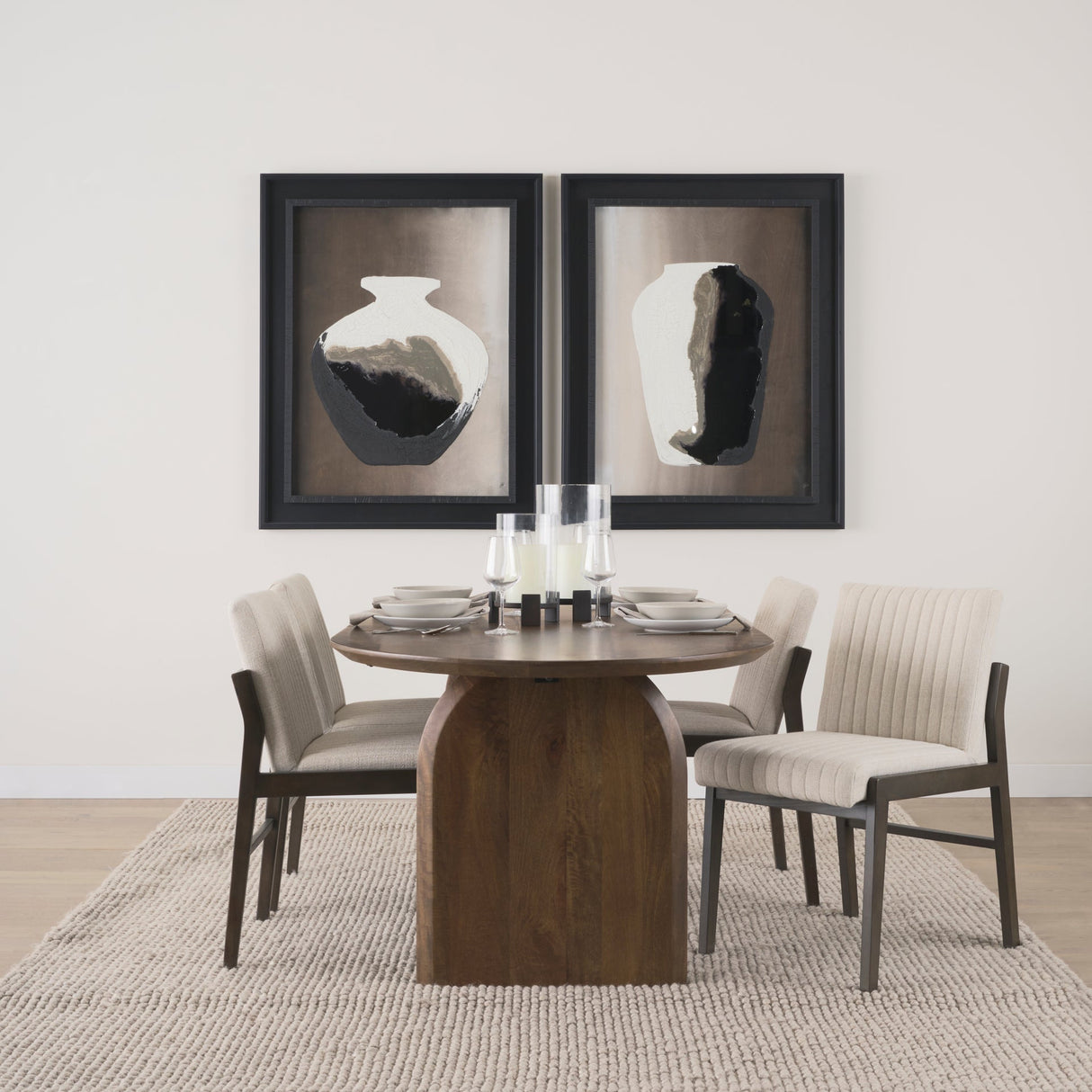 Isla Oval Dining Table w/Dark Brown Wood Top & Arched Legs by Mercana at Eve Furniture
