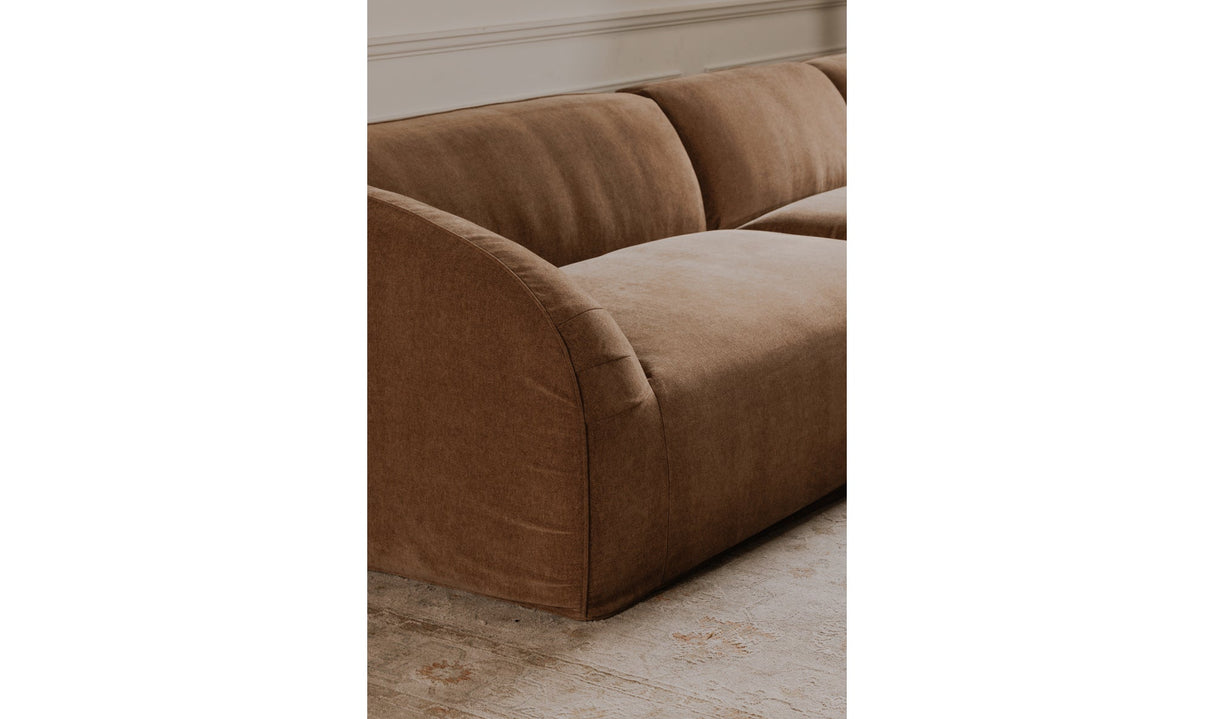 Isla Right Arm Facing Chaise Mocha by Moe's Home at Eve Furniture