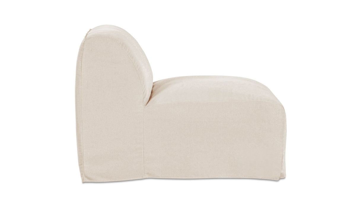 Isla Slipper Chair Beige by Moe's Home at Eve Furniture