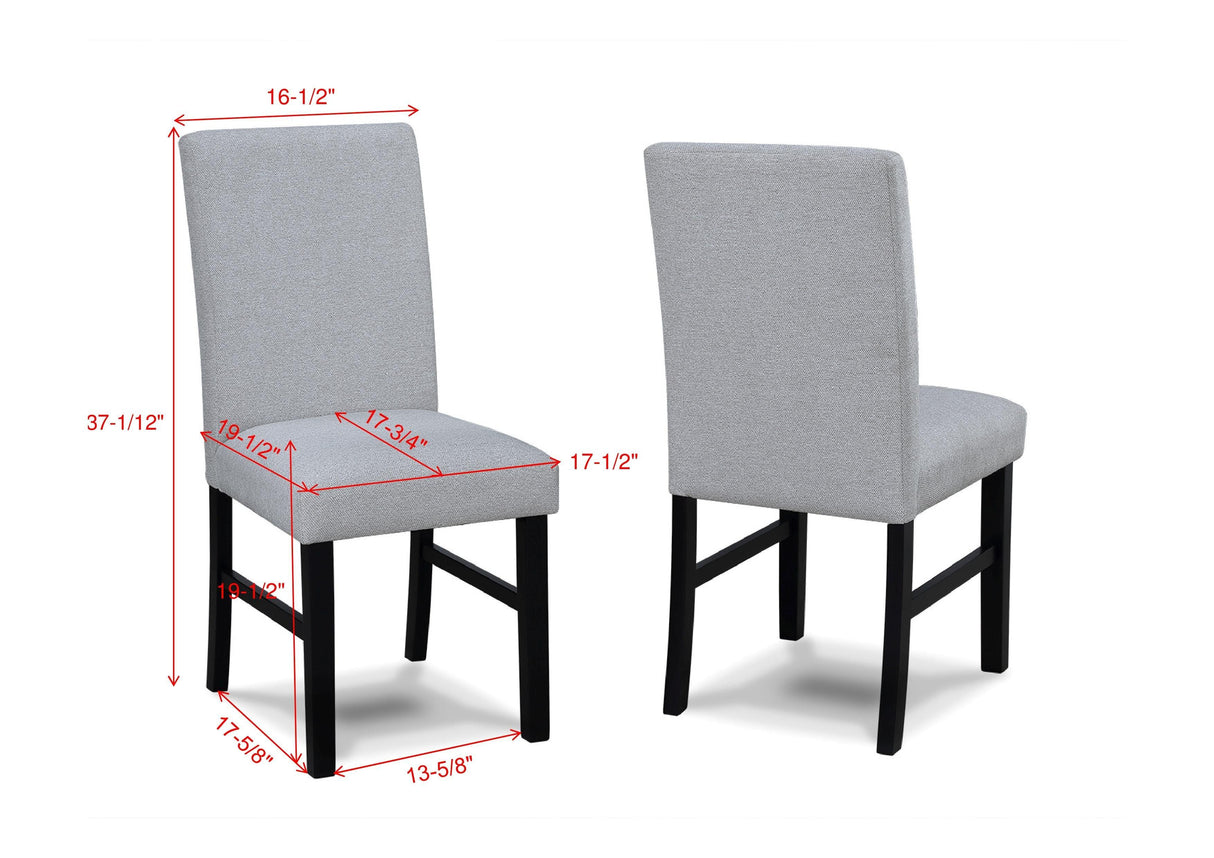 Isla Light Gray Dining Chair, Set of 2 by Crown Mark at Eve Furniture
