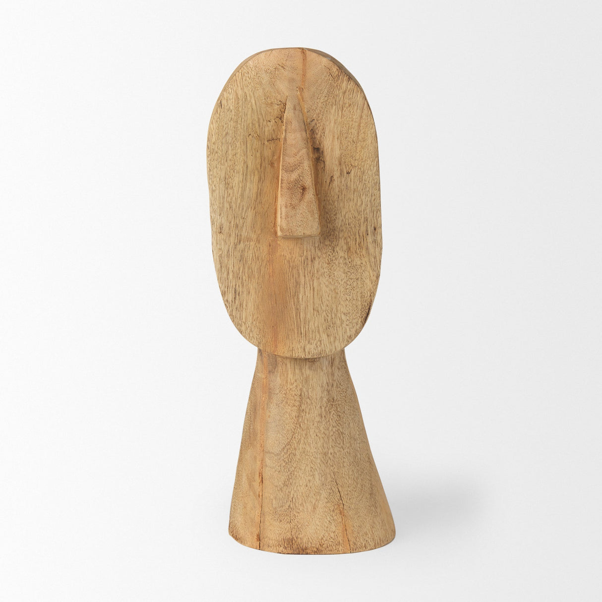 Ivan Large Wooden Head Sculpture by Mercana at Eve Furniture