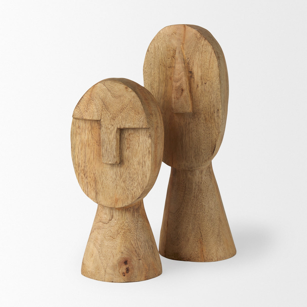 Ivan Large Wooden Head Sculpture by Mercana at Eve Furniture
