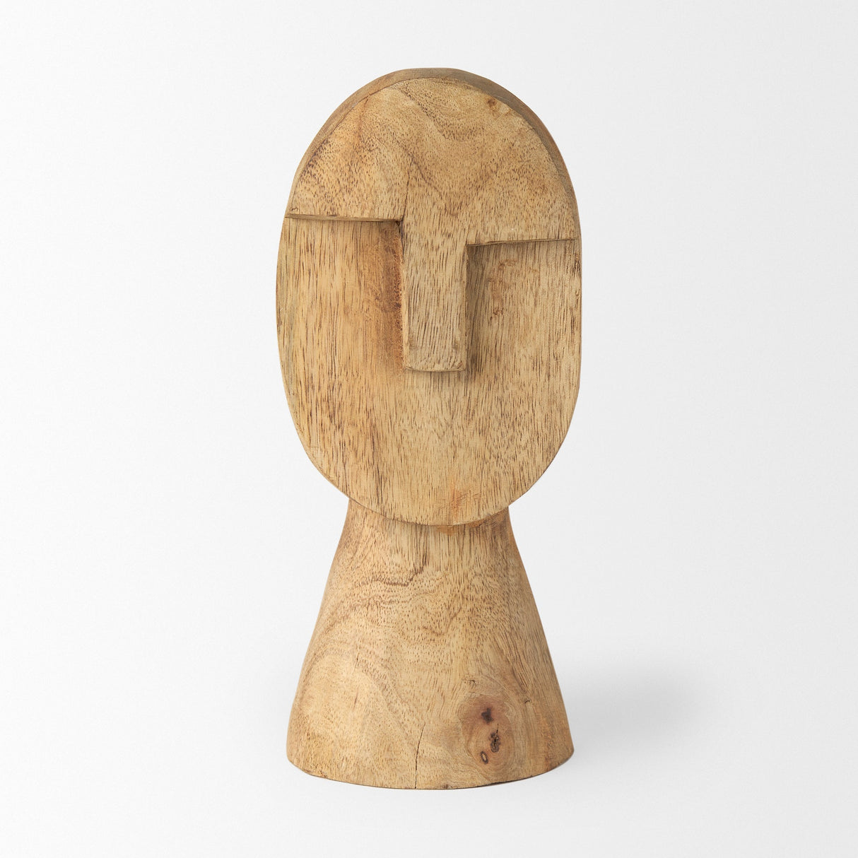 Ivan Medium Wooden Head Sculpture by Mercana at Eve Furniture