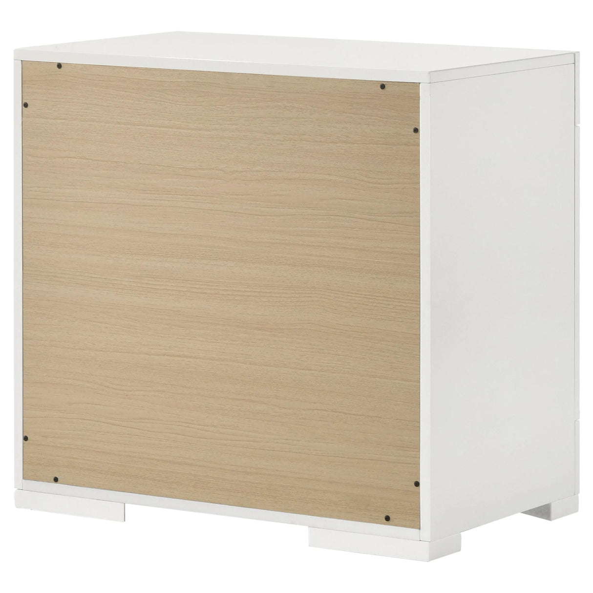Ives White High Gloss 2-drawer Nightstand Bedside Table by Coaster at Eve Furniture