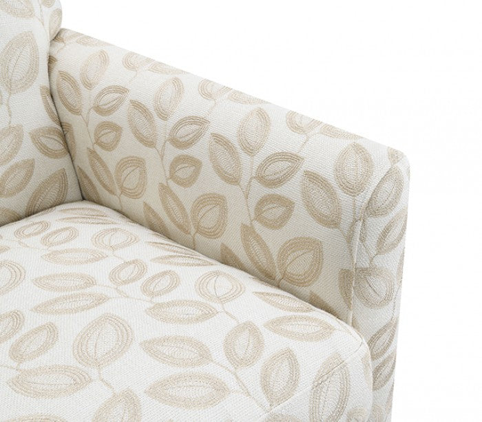 Ivey Botanical Beige Accent Chair by Furniture of America at Eve Furniture