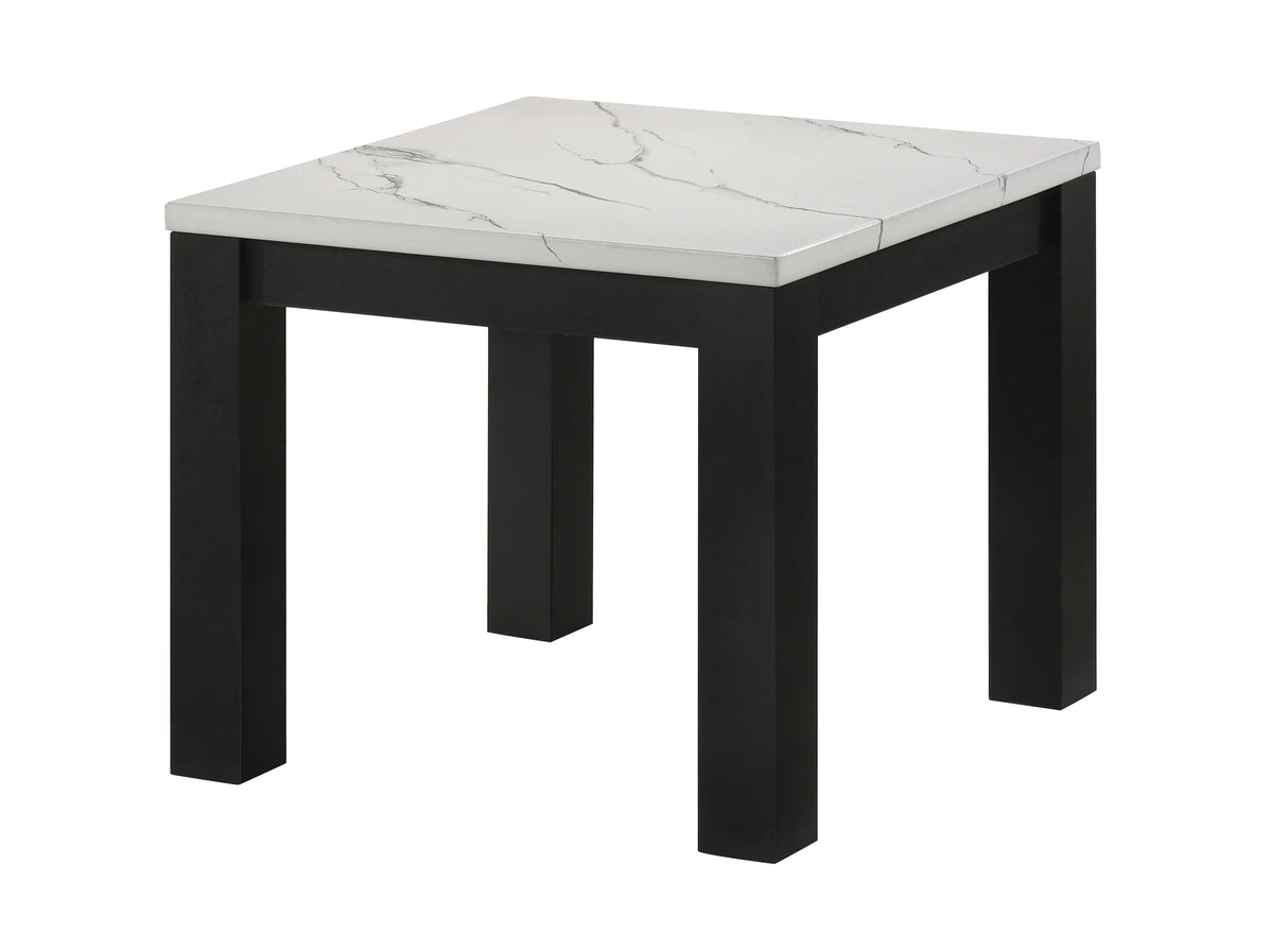 Ivy White Faux Marble 3-Piece Cocktail Set by Crown Mark at Eve Furniture
