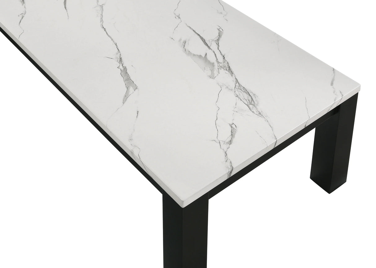 Ivy White Faux Marble 3-Piece Cocktail Set by Crown Mark at Eve Furniture