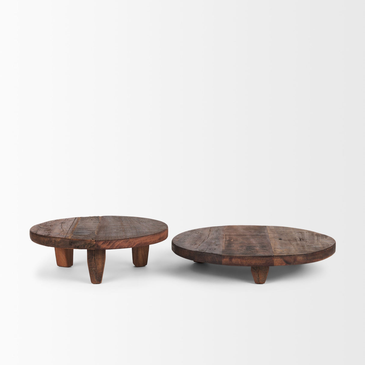 Iza Medium Brown Wooden Riser (Set of 2) by Mercana at Eve Furniture