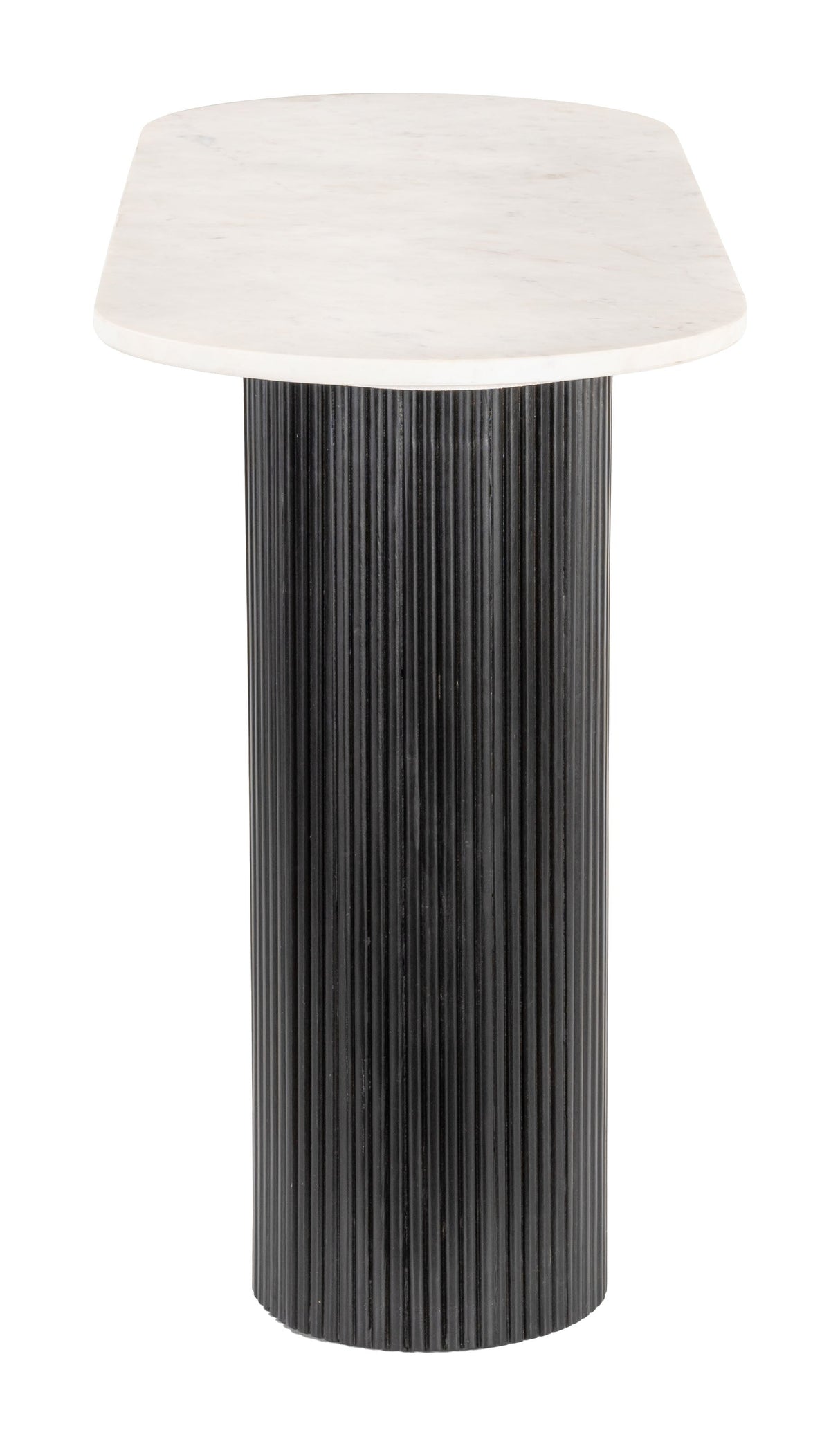Izola White & Black Console Table by Zuomod at Eve Furniture