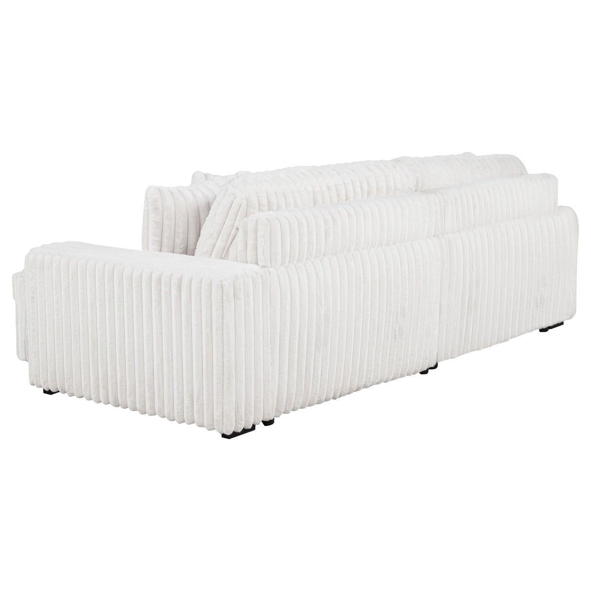 Jacana Corduroy Upholstered Dual Power Chaise Sofa Ivory by Coaster at Eve Furniture