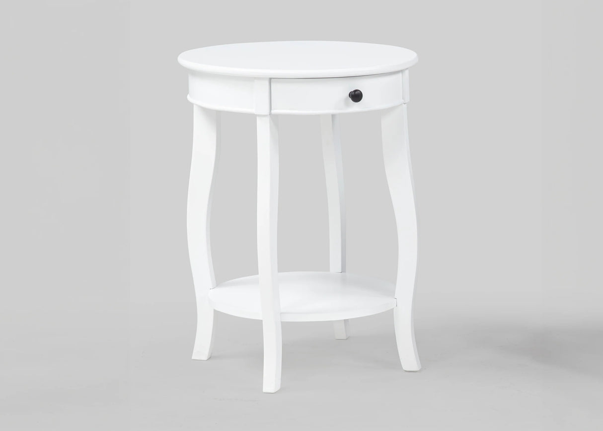 Jacie White Chairside End Table