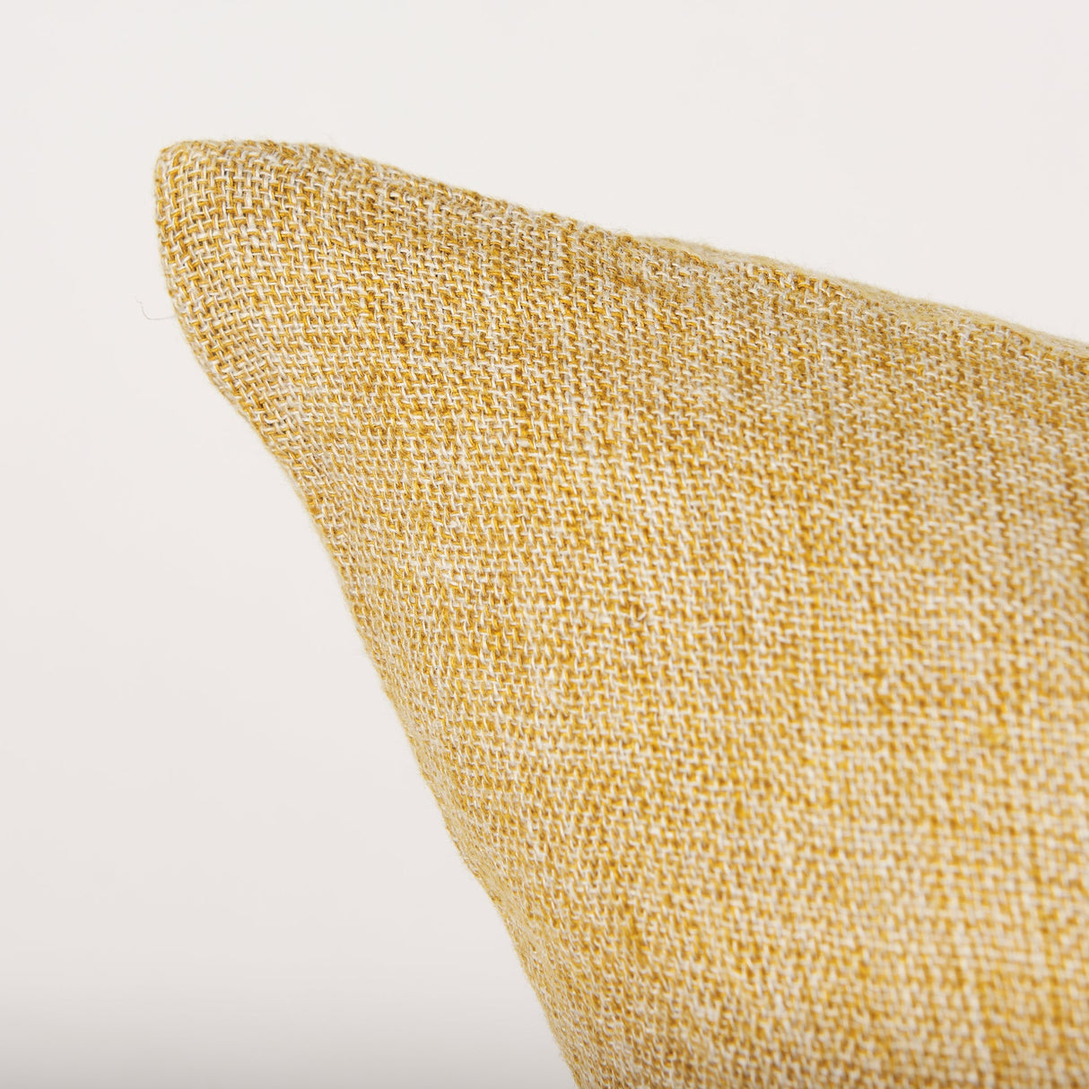 Jacklyn Mustard Linen Square Decorative Pillow Cover by Mercana at Eve Furniture