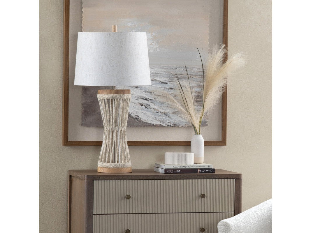 Jackson Natural/White Table Lamp by Crestview at Eve Furniture