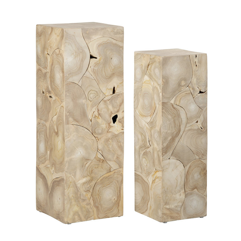Jackson Tan 2-Piece Pedestals by Crestview at Eve Furniture
