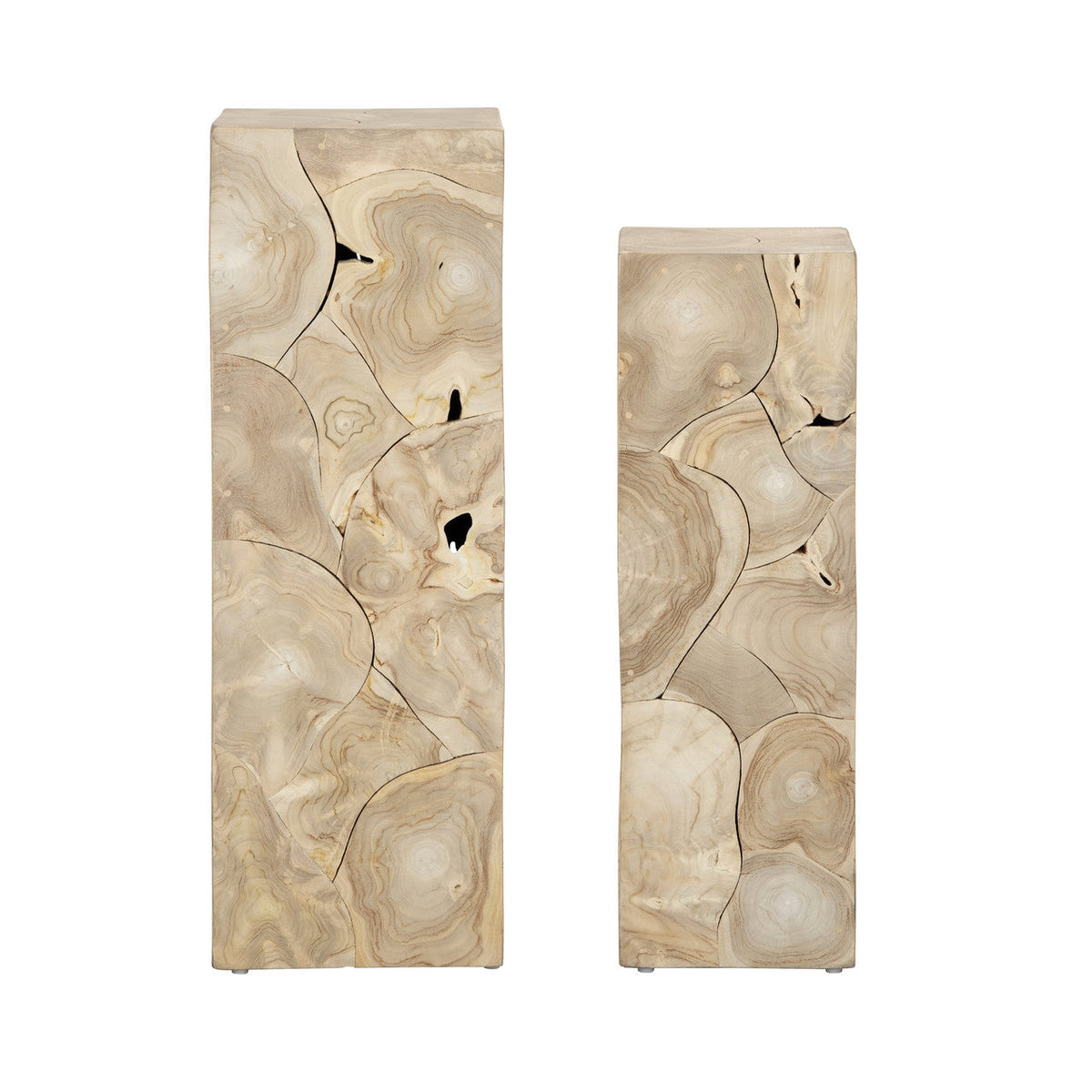 Jackson Tan 2-Piece Pedestals by Crestview at Eve Furniture
