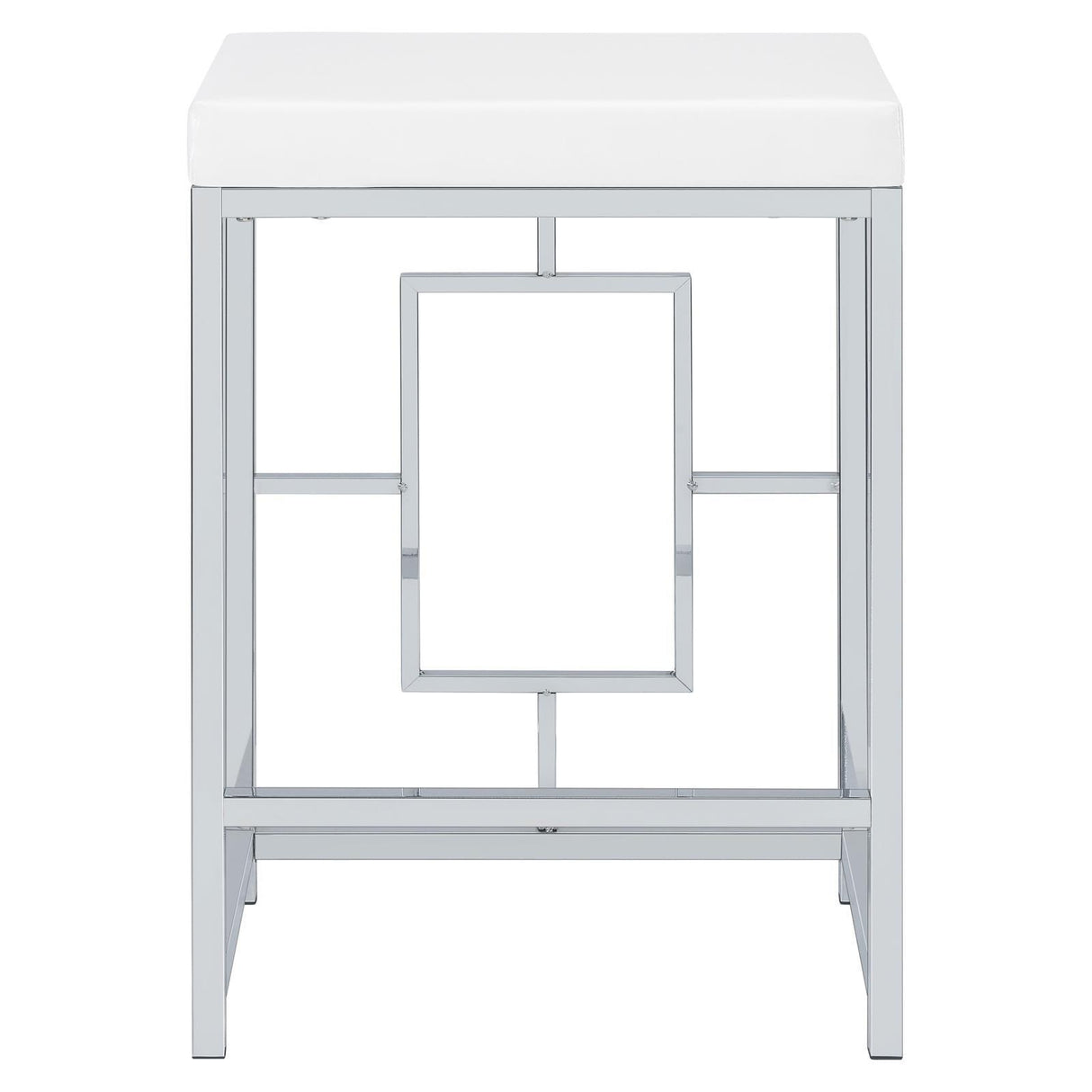 Jackson White/Chrome 4-Piece Multipurpose Counter Height Table Set by Coaster at Eve Furniture