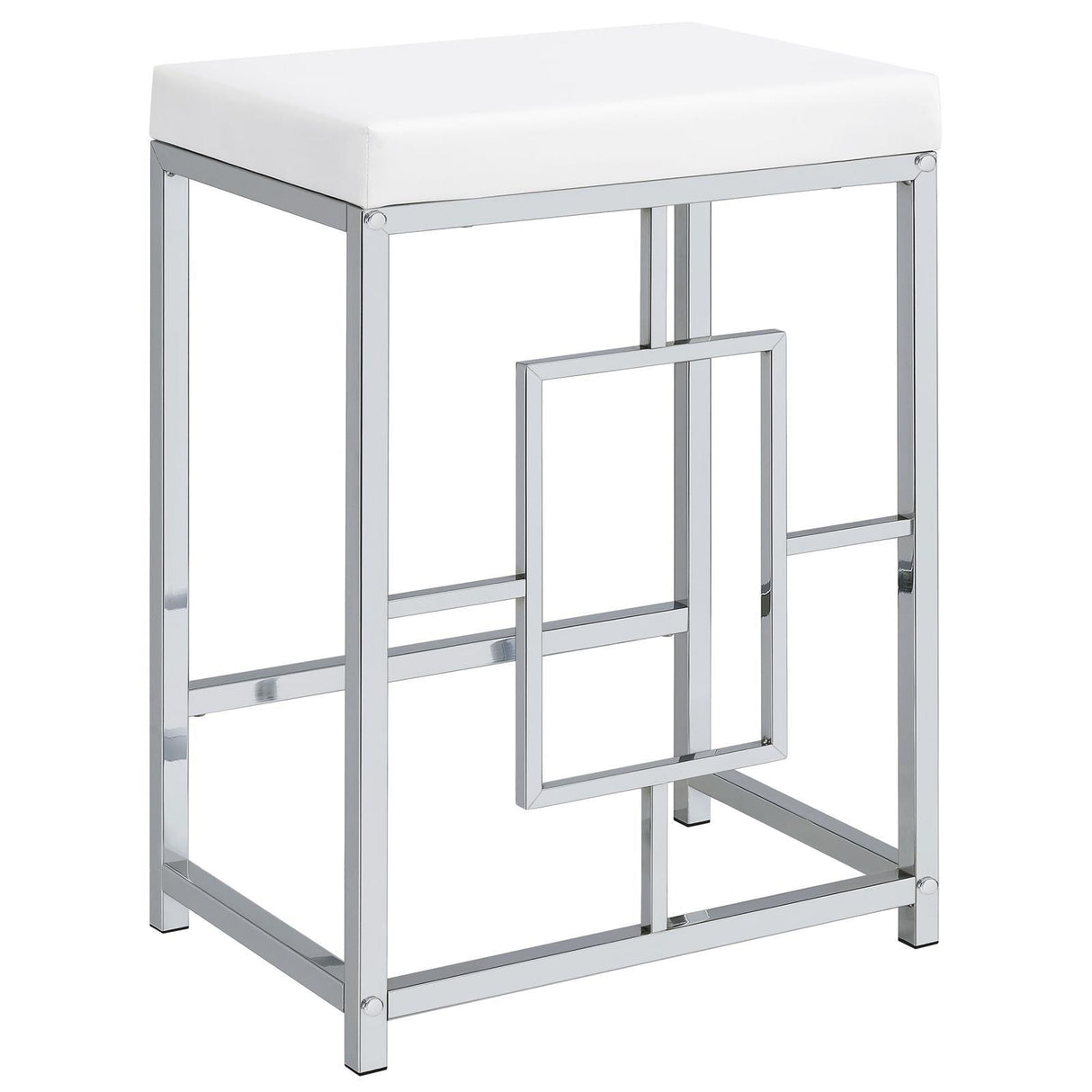 Jackson White/Chrome 4-Piece Multipurpose Counter Height Table Set by Coaster at Eve Furniture