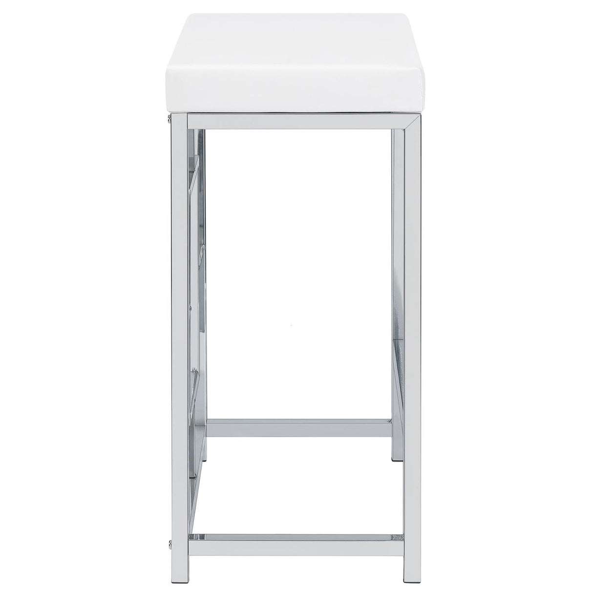 Jackson White/Chrome 4-Piece Multipurpose Counter Height Table Set by Coaster at Eve Furniture