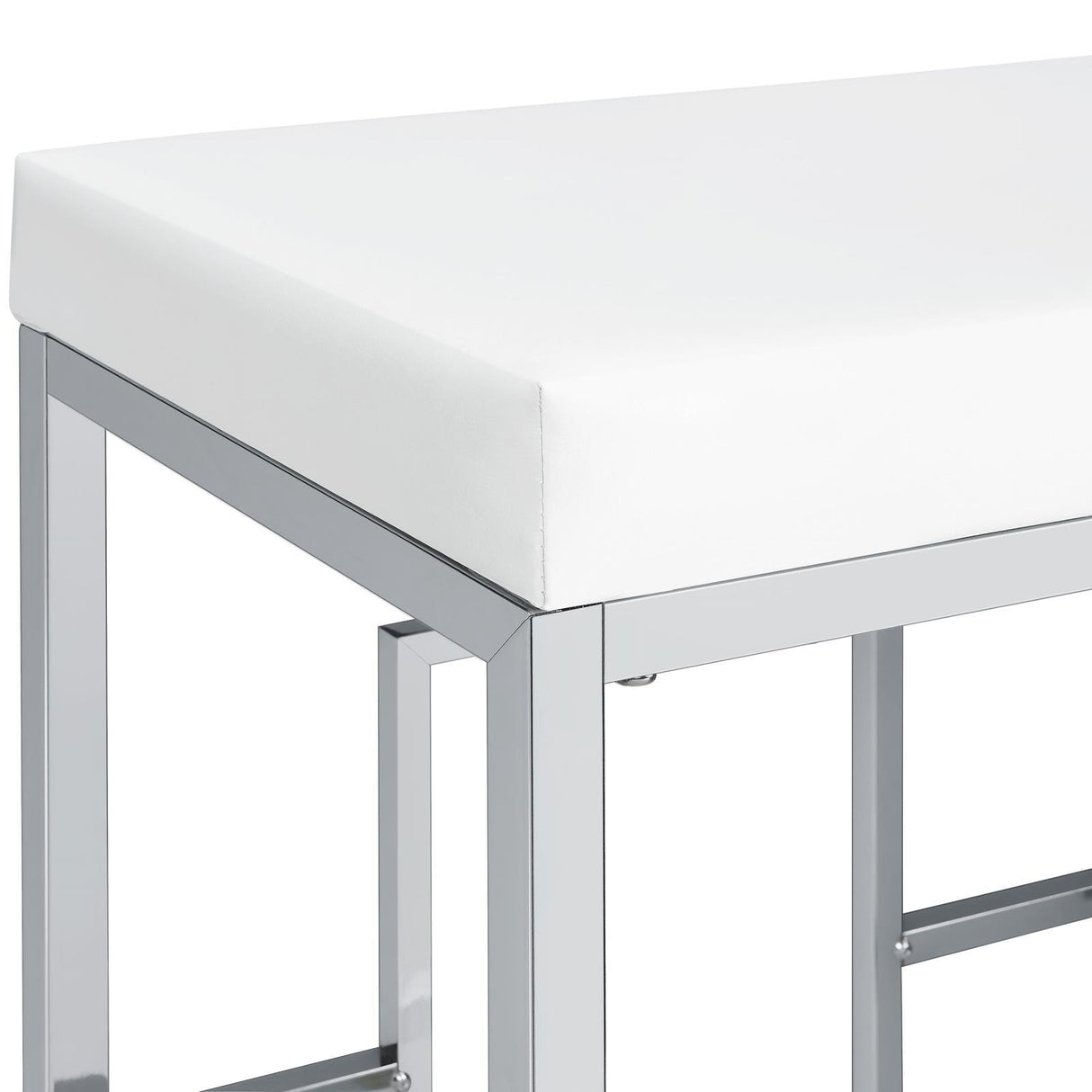 Jackson White/Chrome 4-Piece Multipurpose Counter Height Table Set by Coaster at Eve Furniture