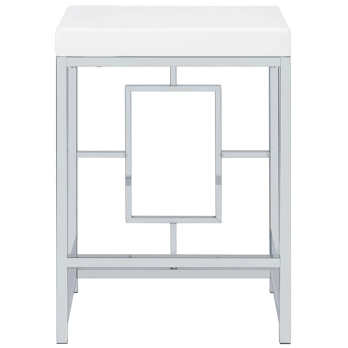 Jackson White/Chrome 5-Piece Multipurpose Counter Height Table Set by Coaster at Eve Furniture