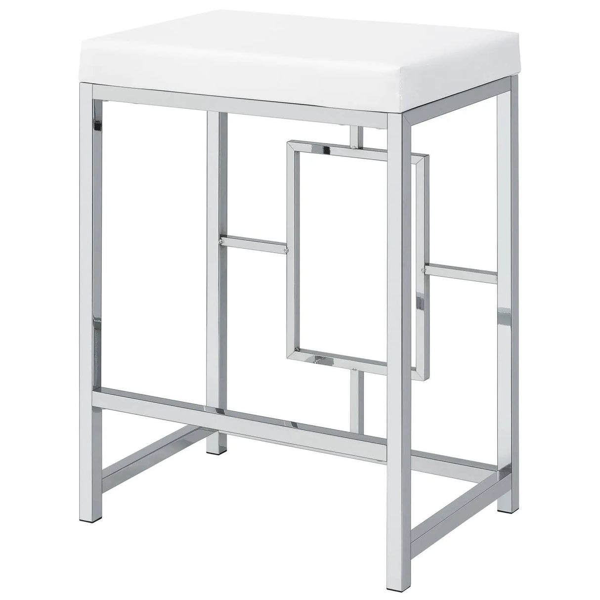 Jackson White/Chrome 5-Piece Multipurpose Counter Height Table Set by Coaster at Eve Furniture