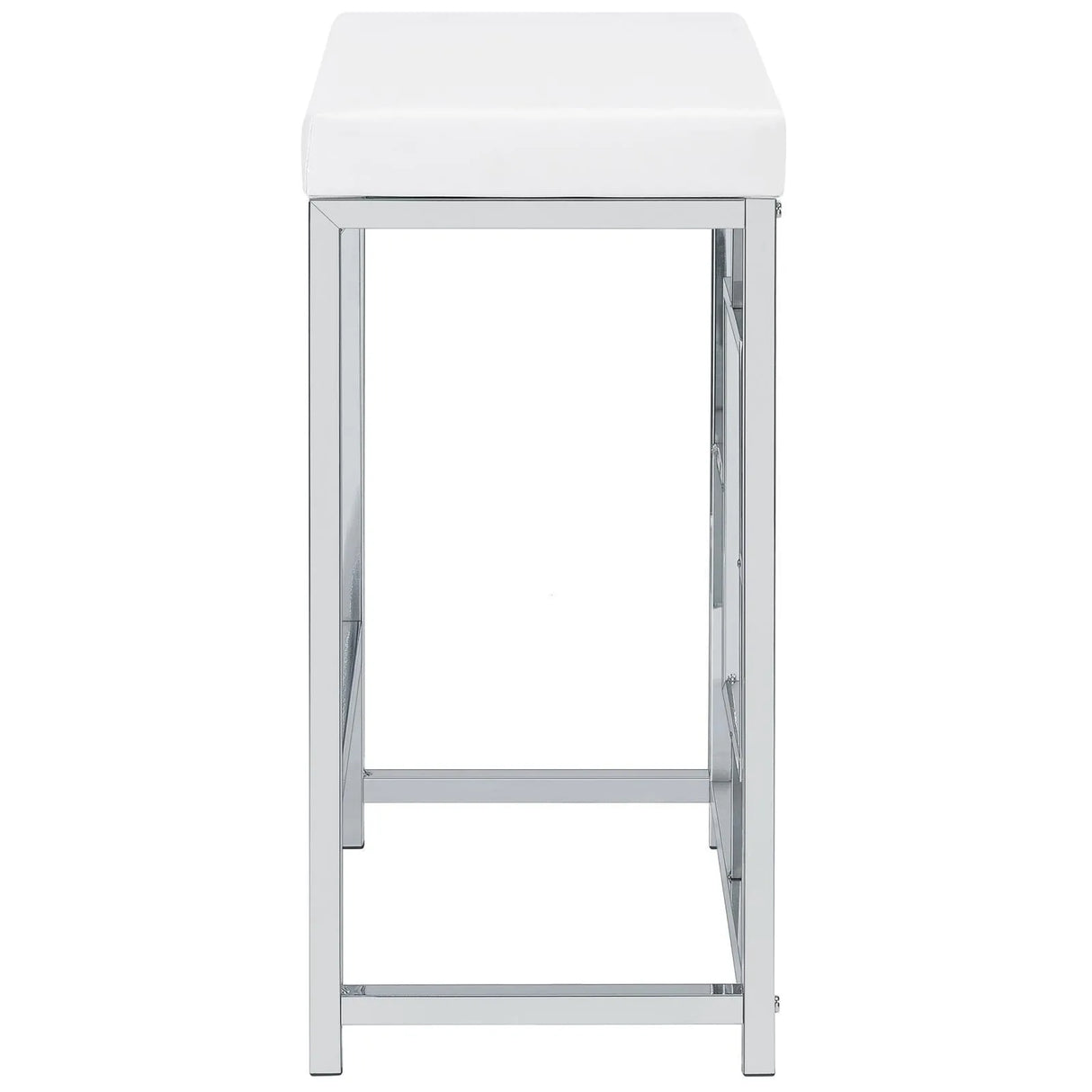 Jackson White/Chrome 5-Piece Multipurpose Counter Height Table Set by Coaster at Eve Furniture