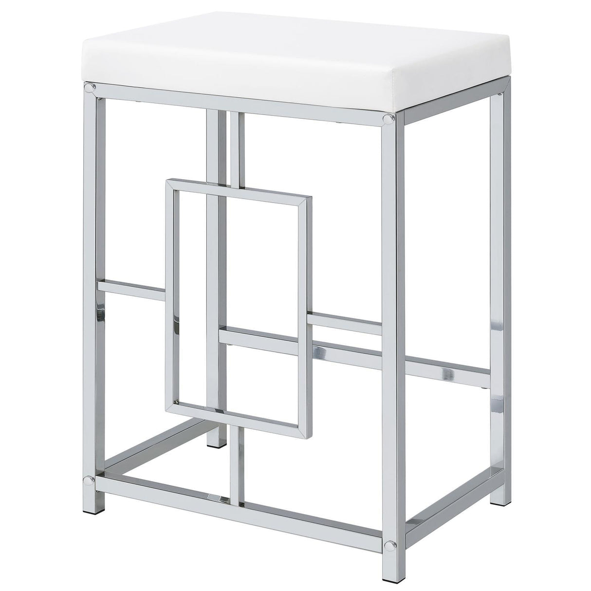 Jackson White/Chrome 5-Piece Multipurpose Counter Height Table Set by Coaster at Eve Furniture