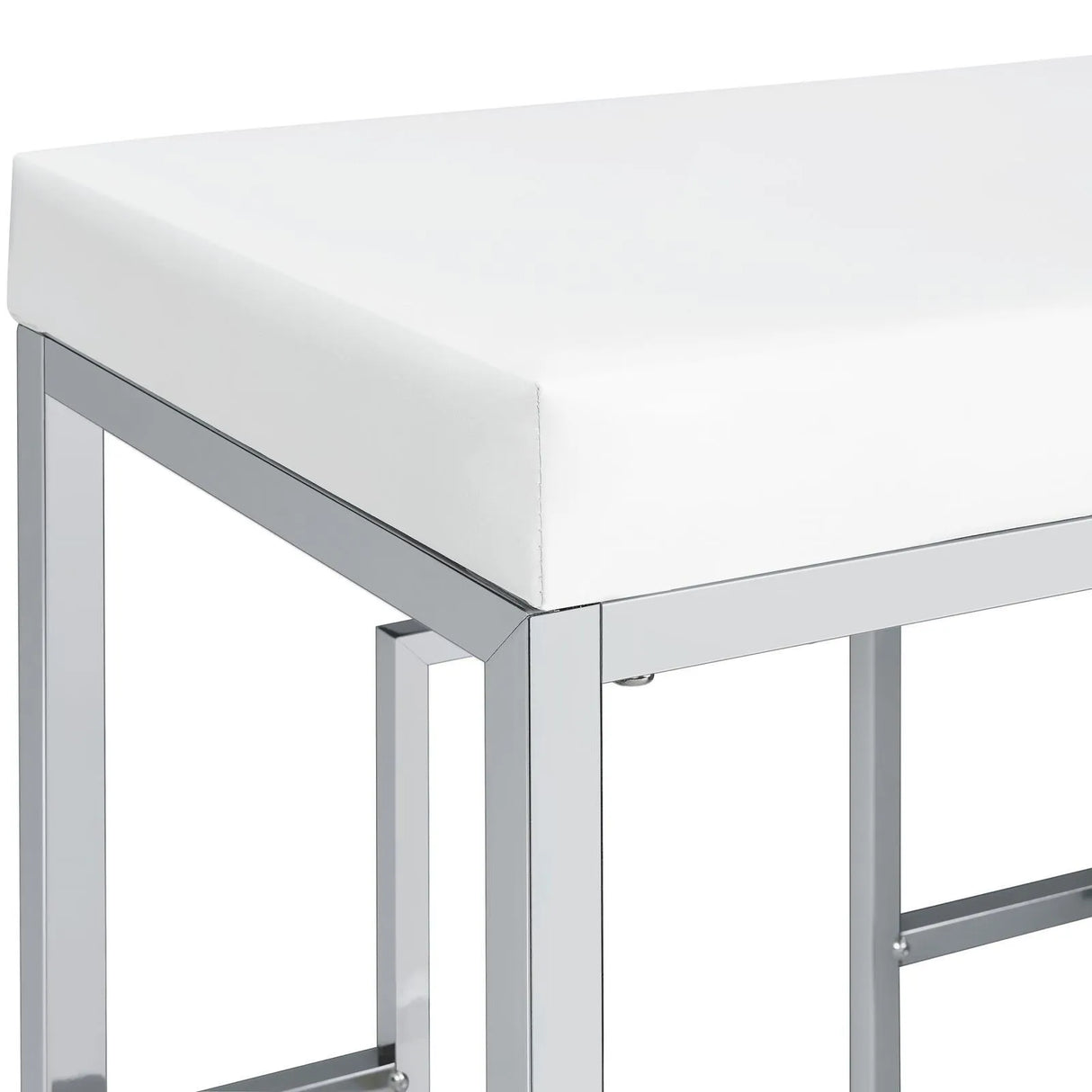 Jackson White/Chrome 5-Piece Multipurpose Counter Height Table Set by Coaster at Eve Furniture