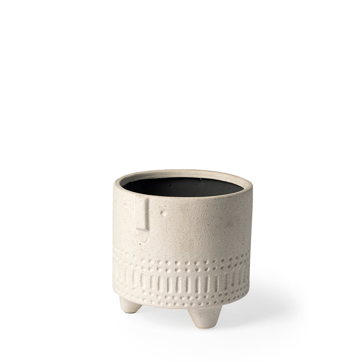 Jacob I Short White Ceramic Smiling Face Vase by Mercana at Eve Furniture
