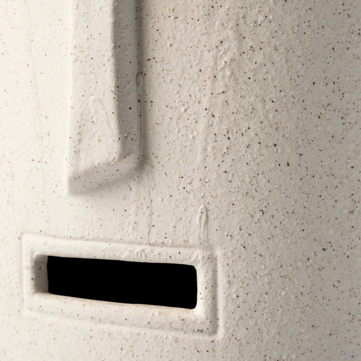 Jacob II Tall White Ceramic Smiling Face Vase by Mercana at Eve Furniture