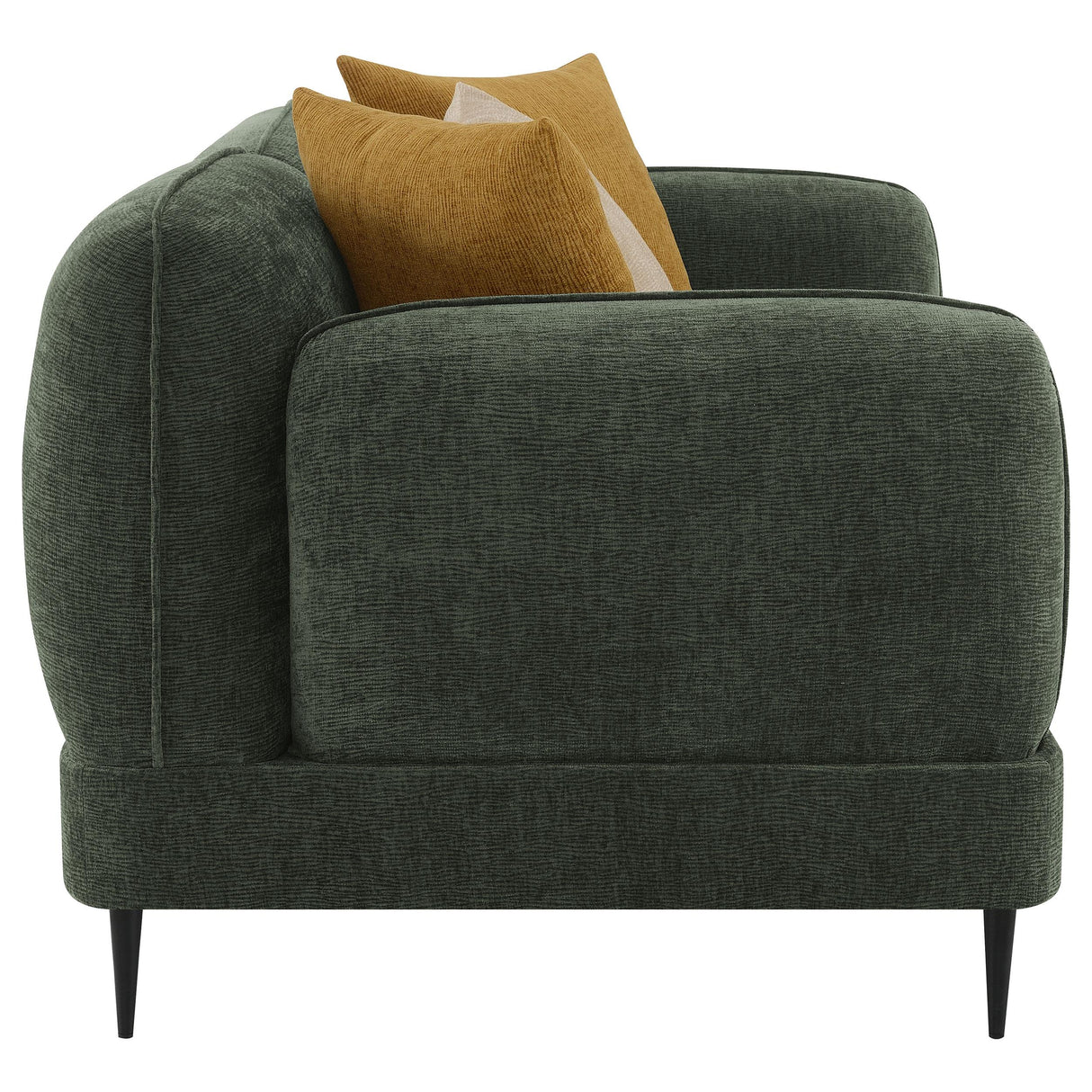 Jade Green Chenille Modern Track Arm Loveseat by Coaster at Eve Furniture