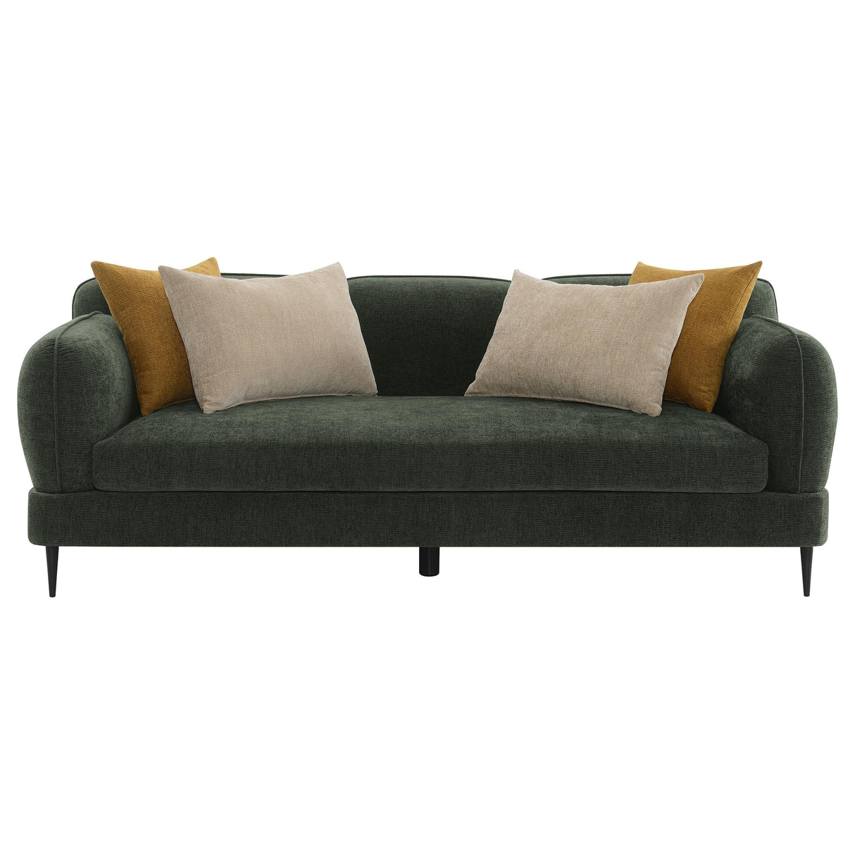 Jade Green Chenille Modern Track Arm Sofa by Coaster at Eve Furniture