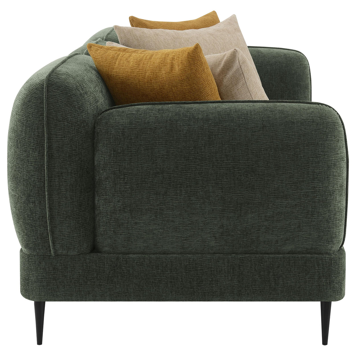 Jade Green Chenille Modern Track Arm Sofa by Coaster at Eve Furniture