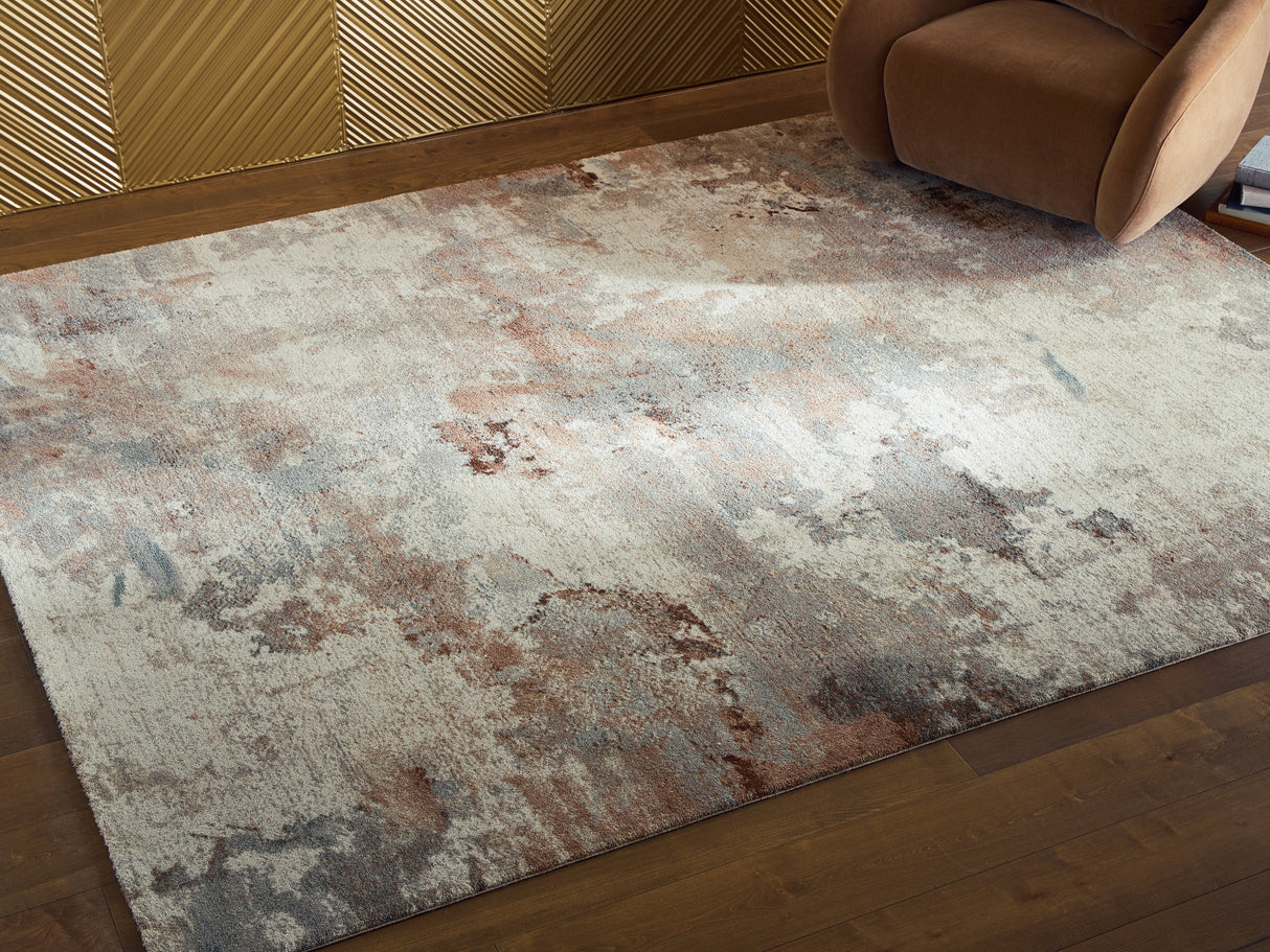 Jadenburg Cream/Gray/Sienna Large Rug by Ashley at Eve Furniture