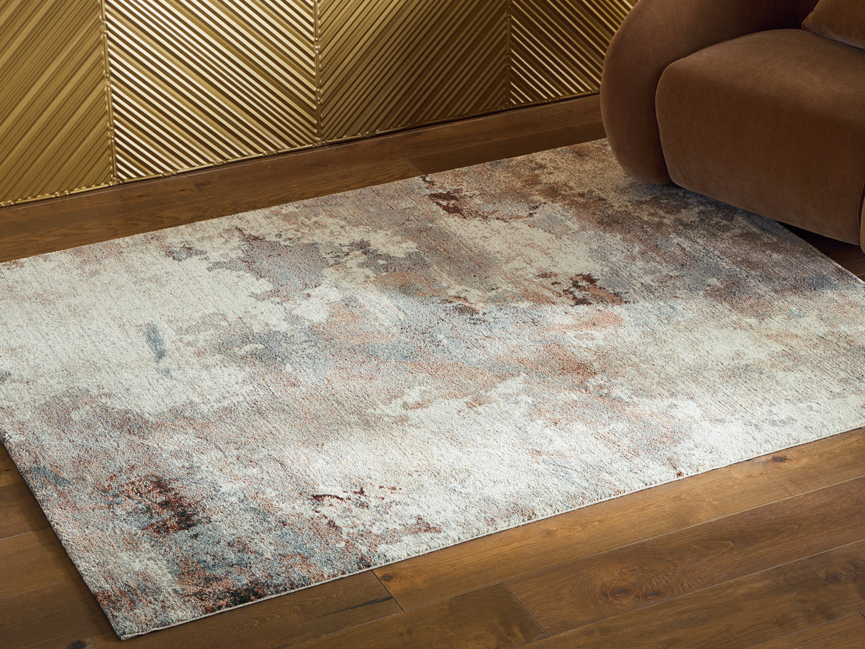 Jadenburg Cream/Gray/Sienna Medium Rug by Ashley at Eve Furniture