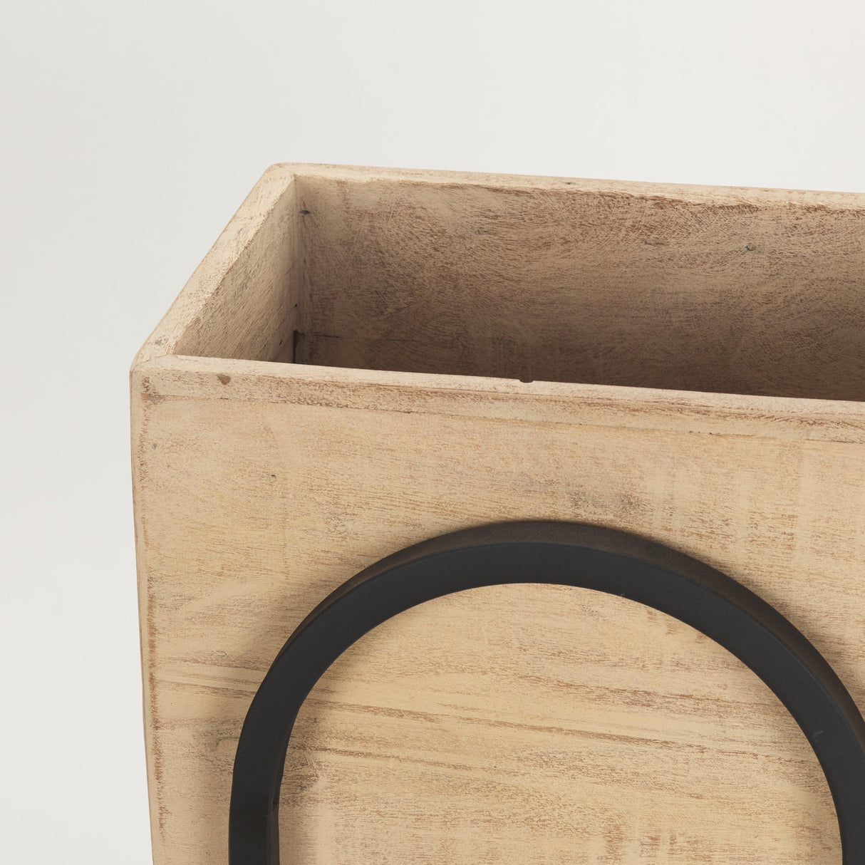 Jadine Set of 2 Beige Wood w/ Black Metal Arch Frames by Mercana at Eve Furniture