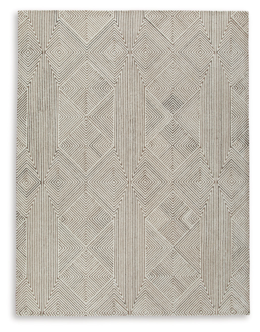 Jadott Beige/Brown Large Rug by Ashley at Eve Furniture