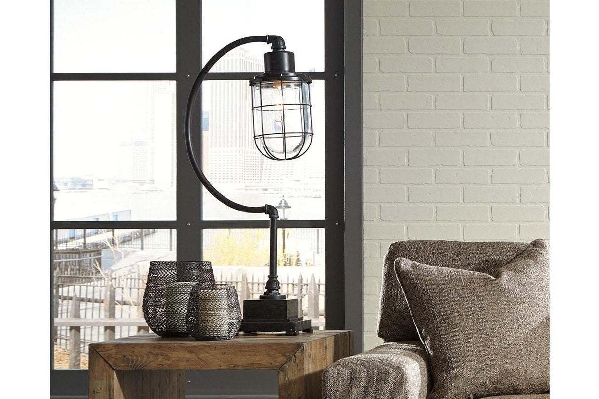 Jae Antique Black Desk Lamp by Ashley at Eve Furniture