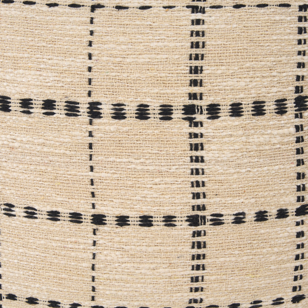 Jaela Beige and Black Striped Lumbar Pillow Cover w/Down Filler, Set of 2 by Mercana at Eve Furniture