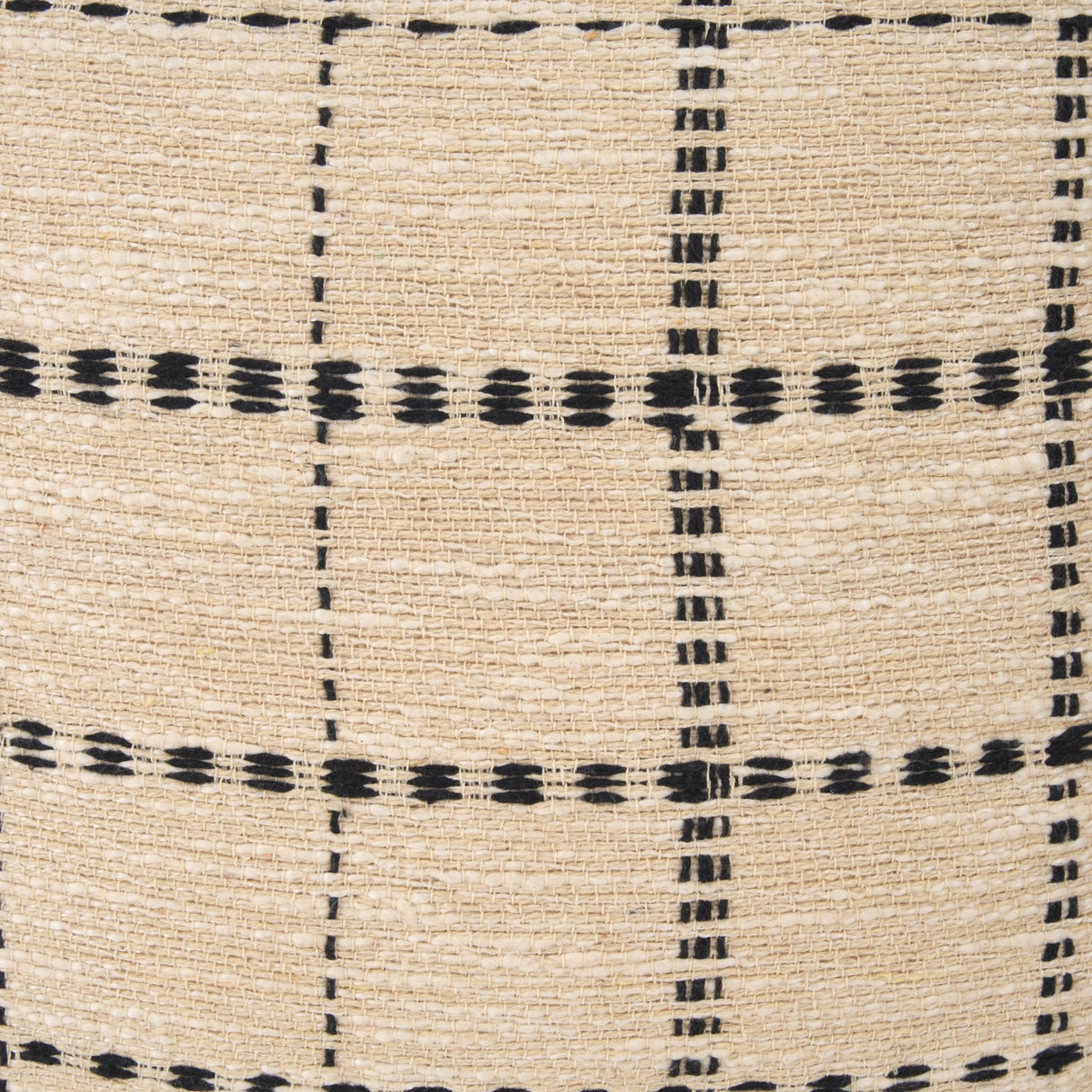 Jaela Beige/Black Striped Checkered Square Throw Pillow Cover w/Down Filler, Set of 2 by Mercana at Eve Furniture