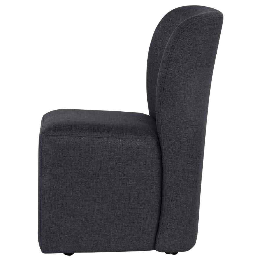 Jaelynn Upholstered Parsons Dining Side Chair Charcoal (Set of 2) by Coaster at Eve Furniture