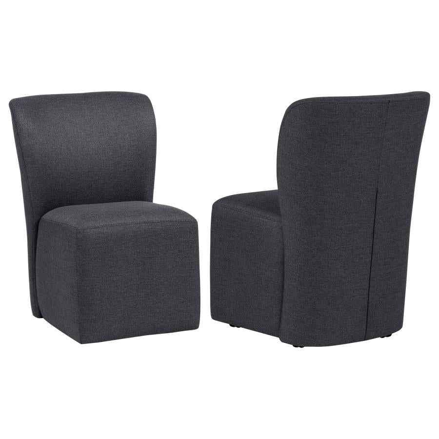 Jaelynn Upholstered Parsons Dining Side Chair Charcoal (Set of 2) by Coaster at Eve Furniture