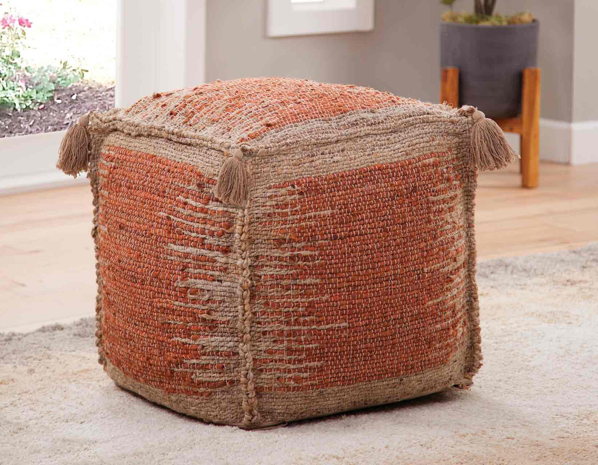 Jafar Handwoven Pouf by Steve Silver at Eve Furniture