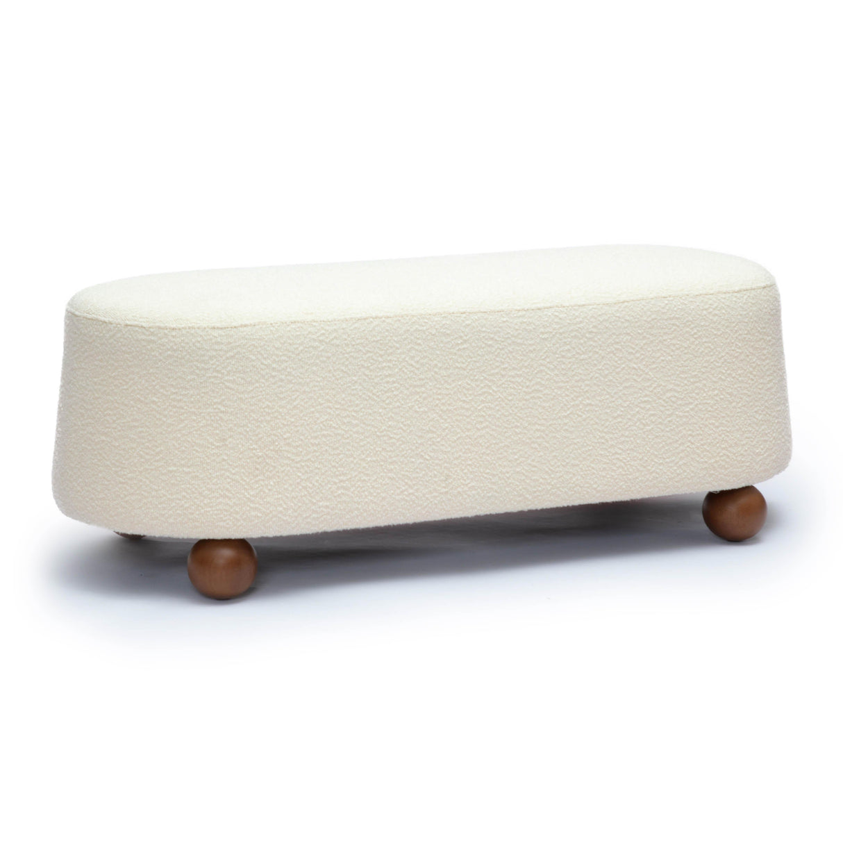 Jaine Boucle Large Ottoman by TOV Furniture at Eve Furniture